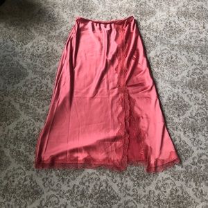 Long silk skirt